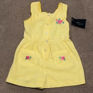 NWT Gingham Kids Headquarters Romper Size 6